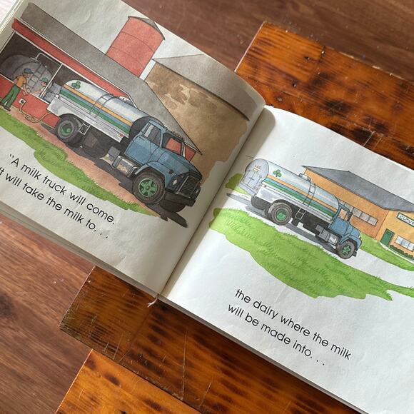 Vintage 1988 Ice-Cream Cows & Mitten Sheep A Book About What Farms Make - Picture 4 of 8